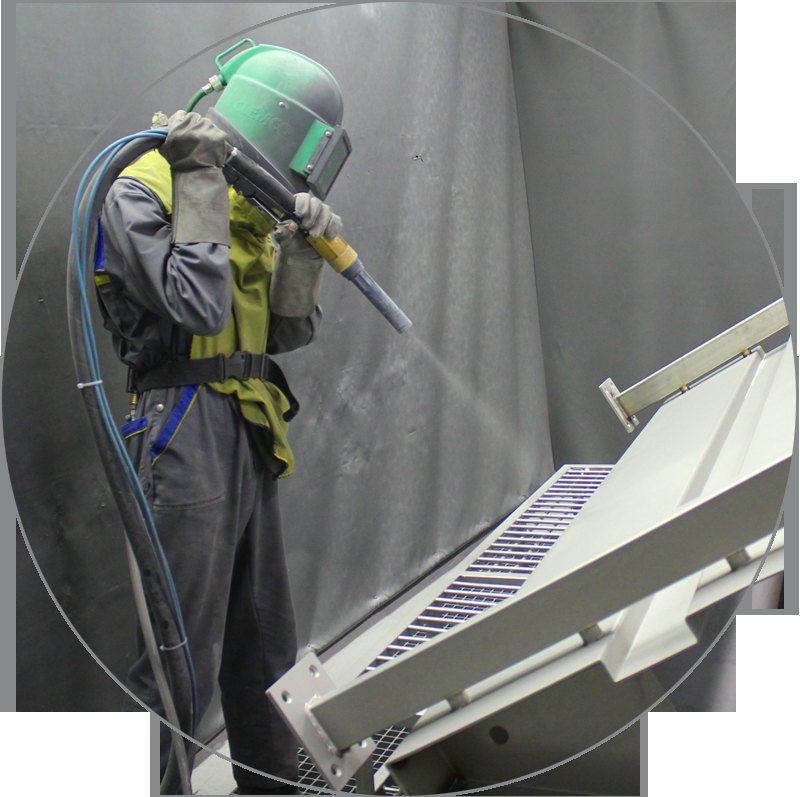 Sand blasting operator